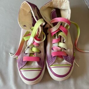 Keds tie-dye canvas high top sneakers. EUC. Size 8.